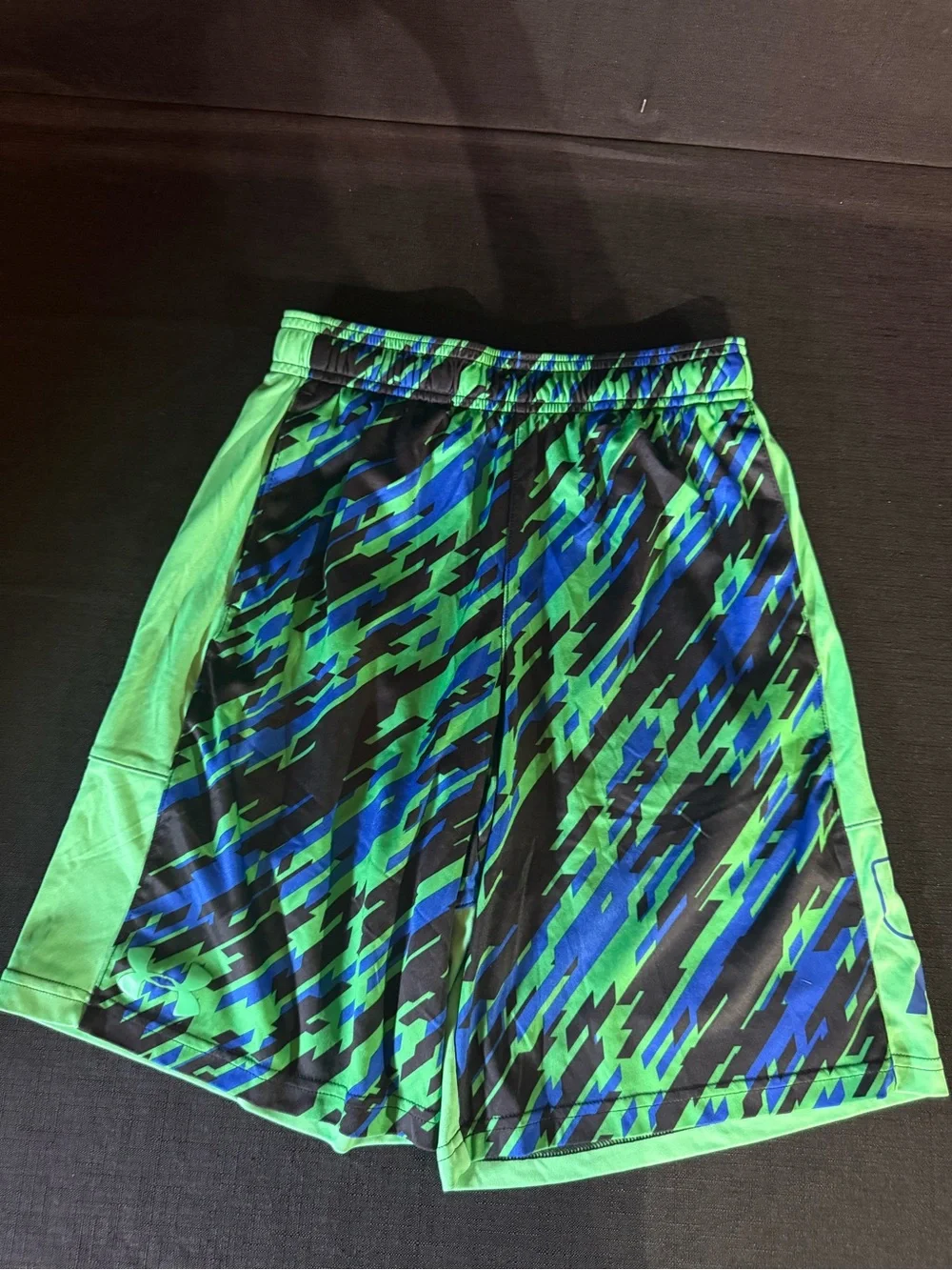 Under Armour Green, Blue & Black Boys' Athletic Shorts